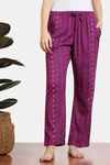 Zivame Zellij Dreams Woven Pyjama - Festival Fuchsia — thumbnail 2